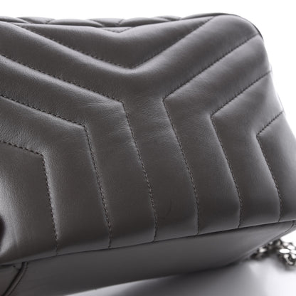Saint Laurent Calfskin Y Quilted Monogram Small Loulou Bowling Bag Earth 10 of 11