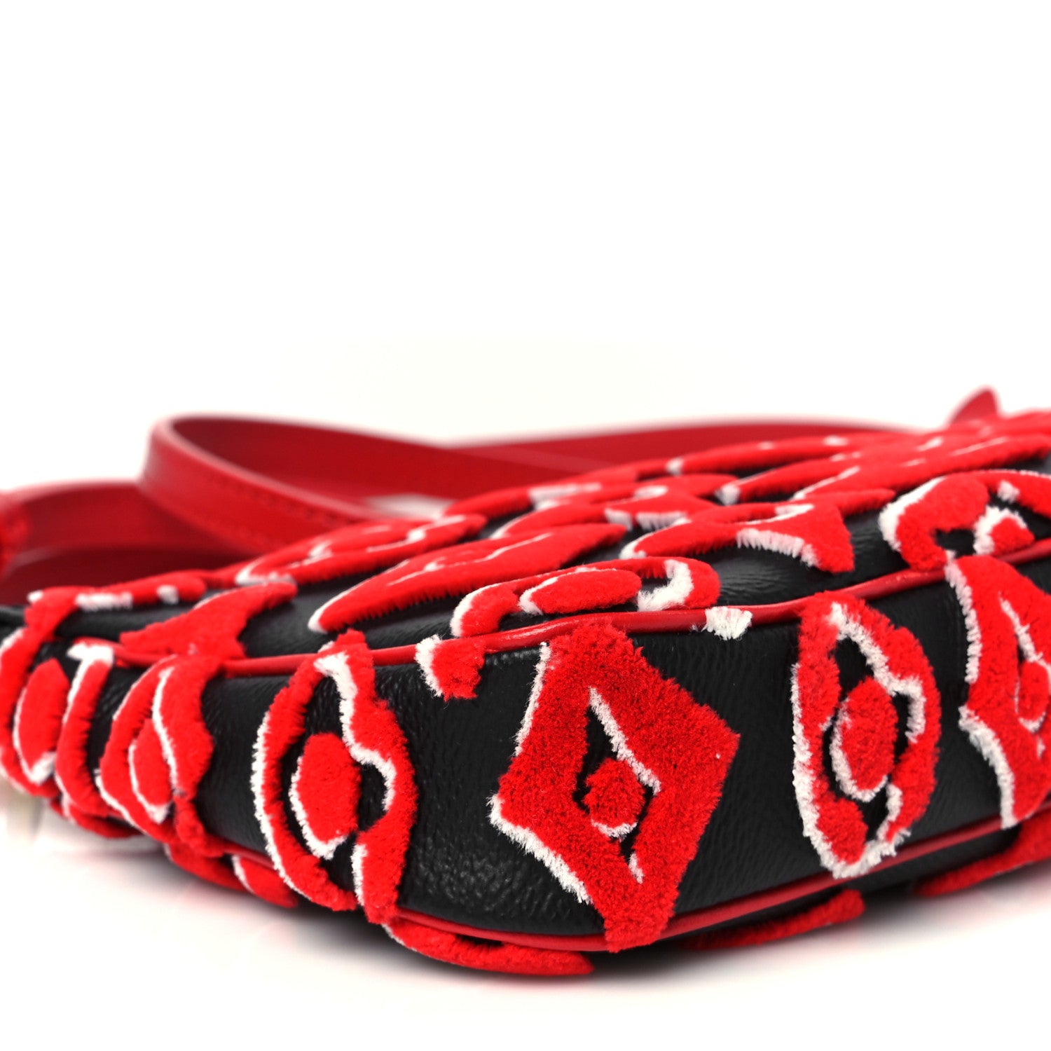 Louis Vuitton X UF Tufted Monogram Pochette Accessories Black Red 9 of 10