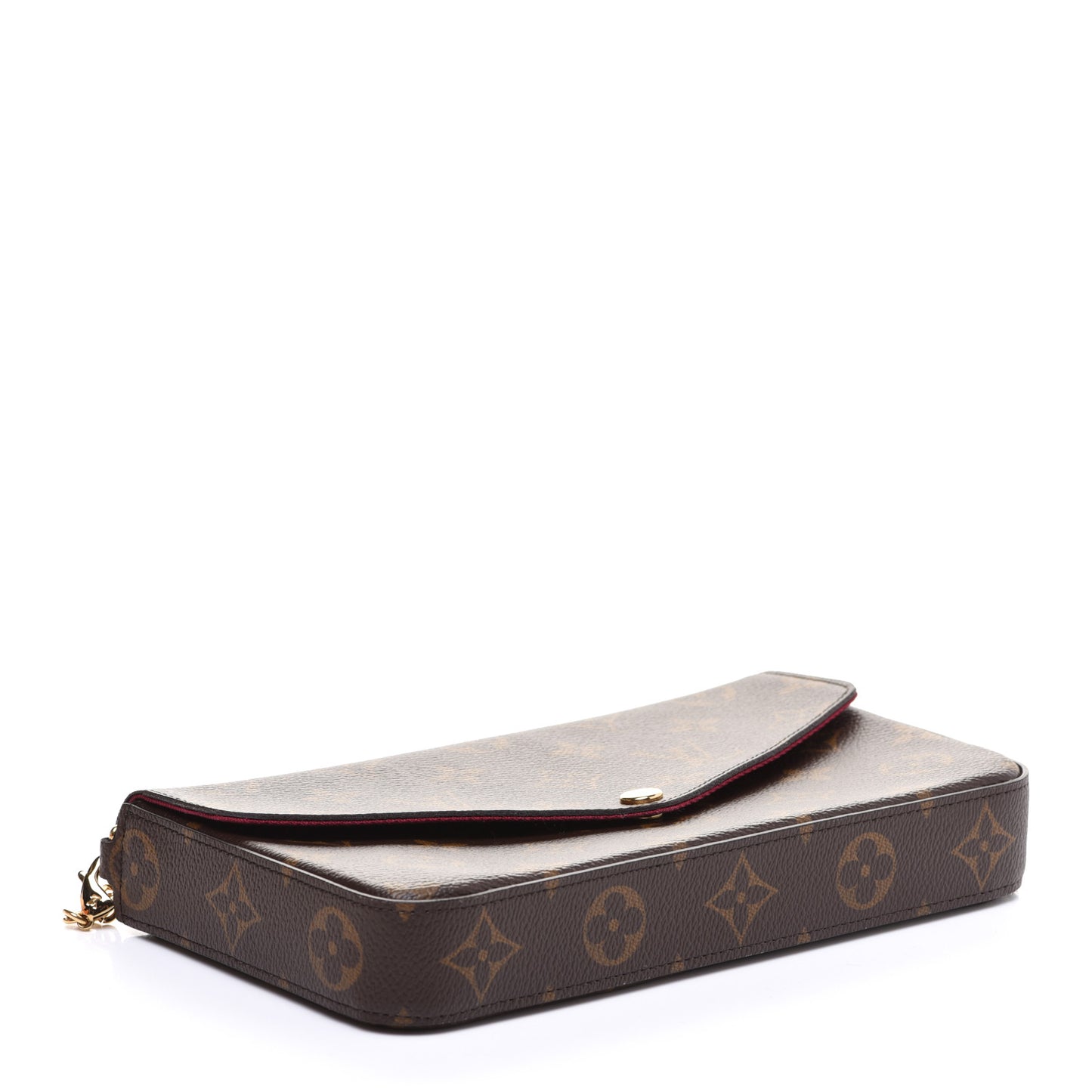 Monogram Pochette Felicie Chain Wallet Fuchsia