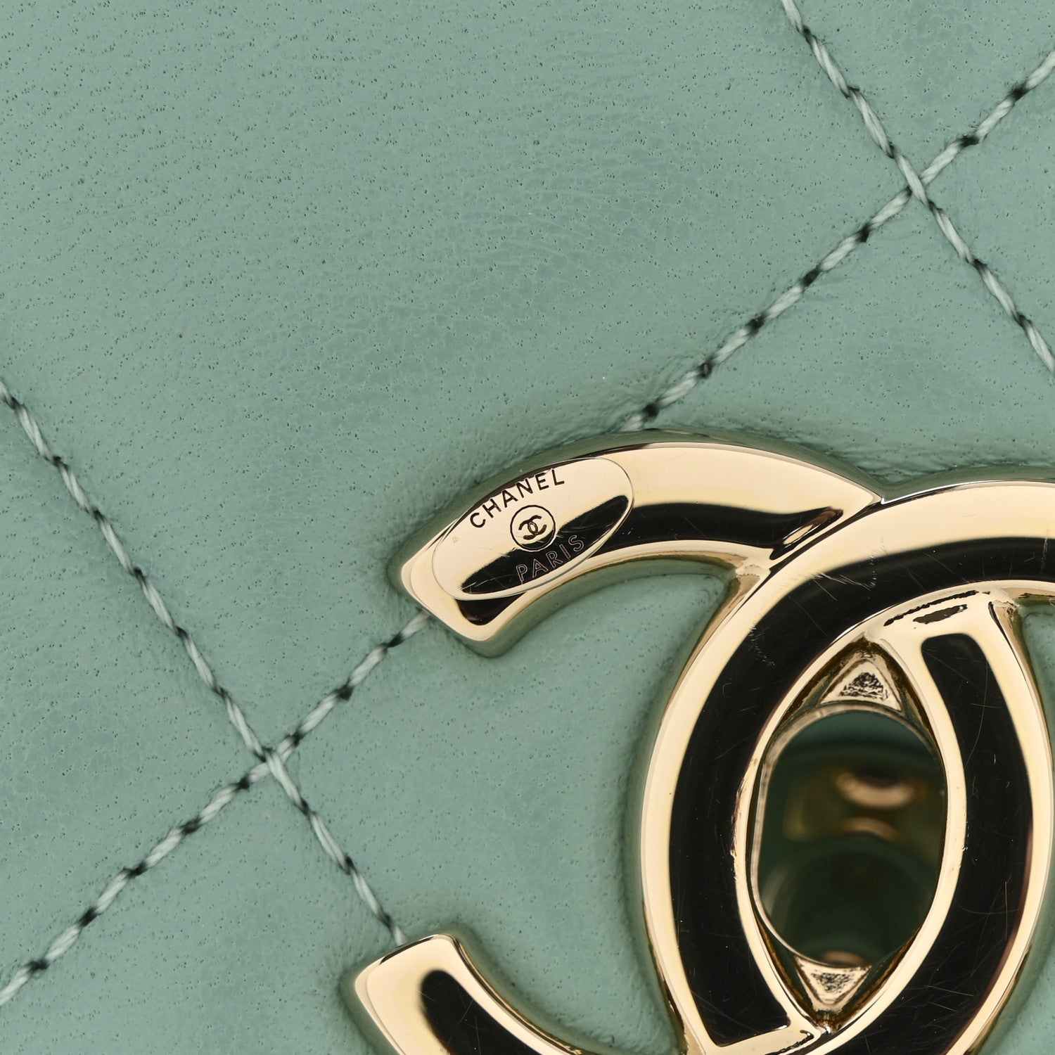 Chanel Lambskin Quilted Small Trendy CC Flap Dual Handle Bag Turquoise 13 of 15