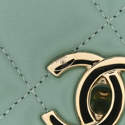 Chanel Lambskin Quilted Small Trendy CC Flap Dual Handle Bag Turquoise 13 of 15