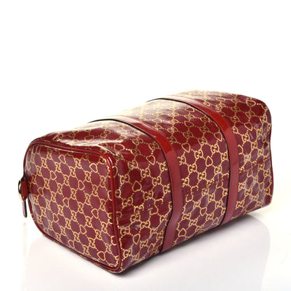 Gucci Patent GG Valentine Medium Joy Boston Red Gold 4 of 9