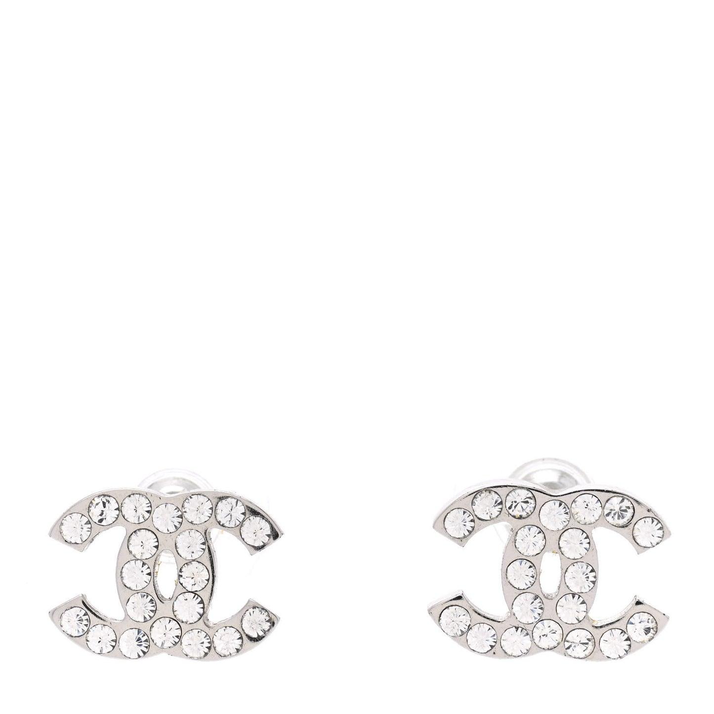 Crystal Mini Timeless CC Earrings Silver