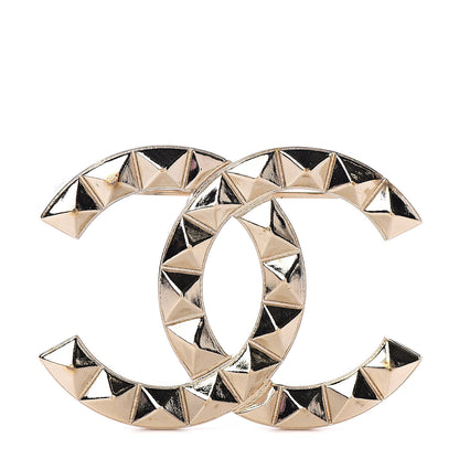 Chanel Studded CC Pin Brooch Gold 1 of 3