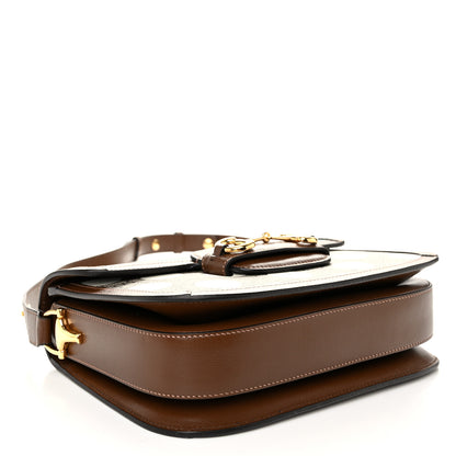 Gucci GG Supreme Monogram Geometric Horsebit 1955 Shoulder Bag Beige Multicolor Brown Sugar 4 of 10