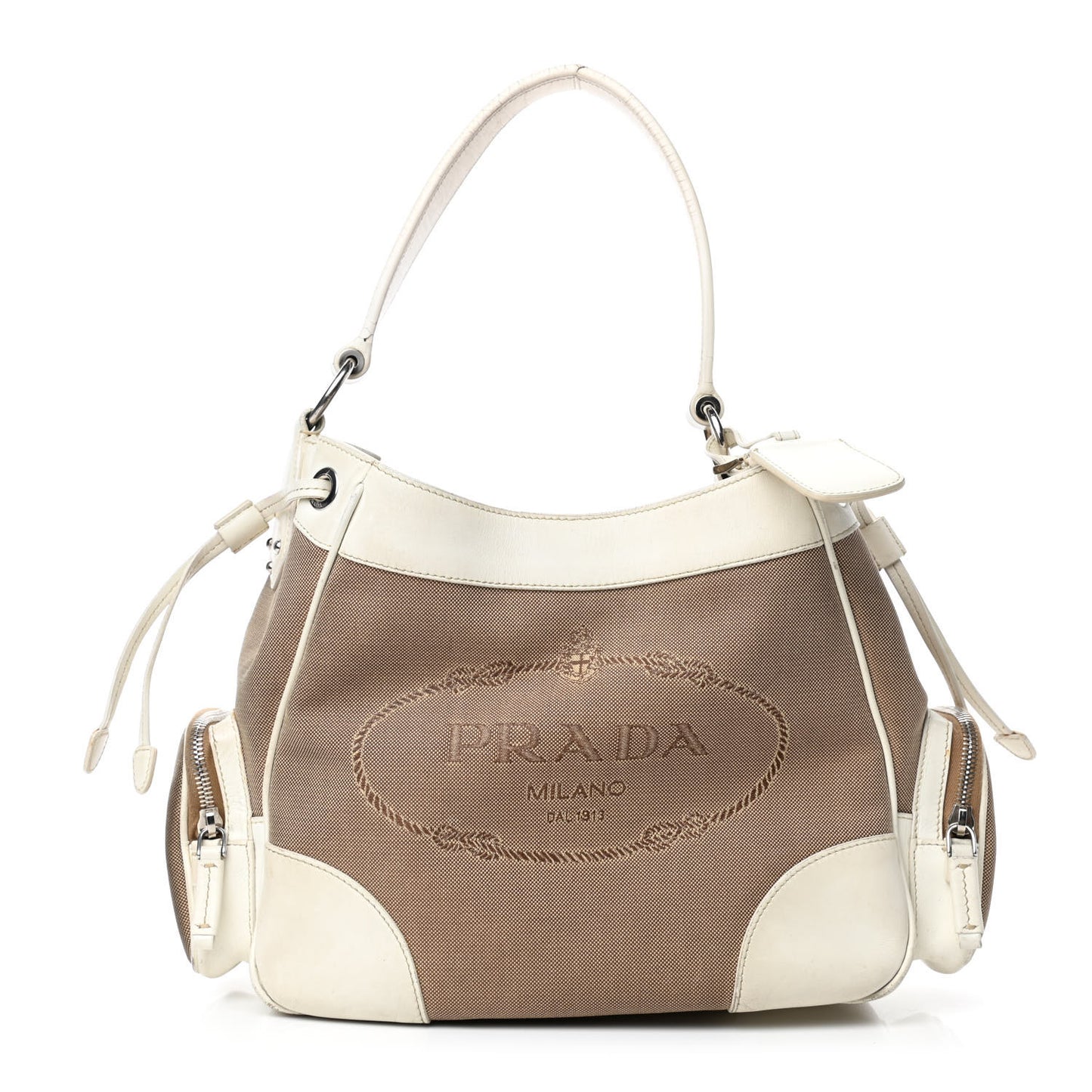 Jacquard Logo Hobo White