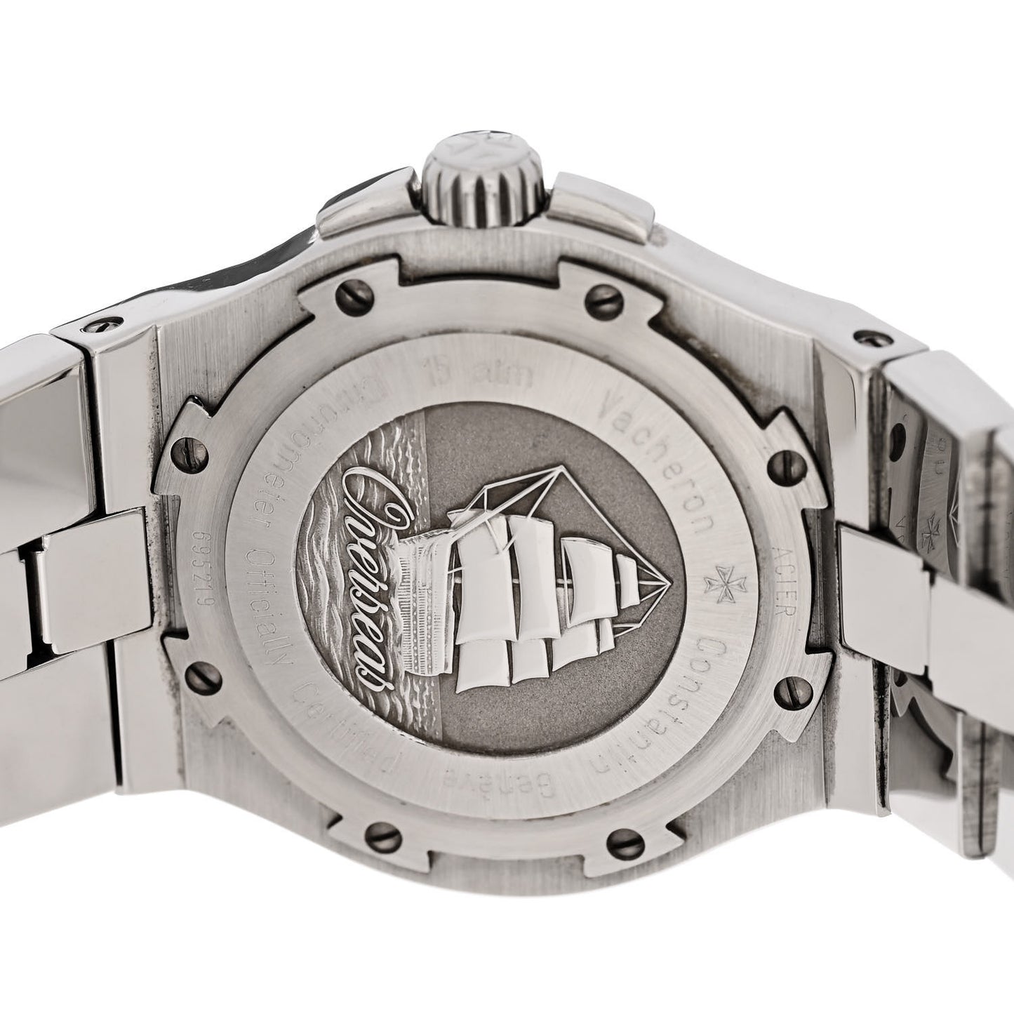 Stainless Steel 37mm Overseas Automatic Watch Pink 42040