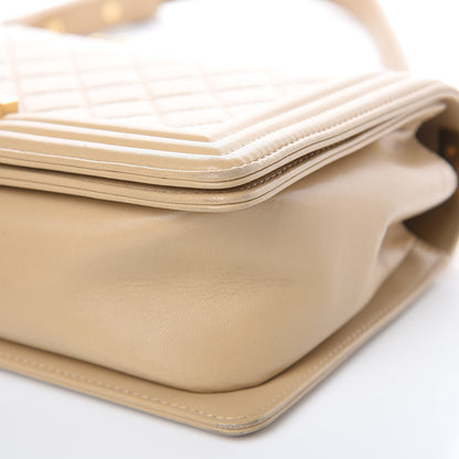 Chanel Lambskin Quilted Medium Boy Flap Light Beige 10 of 13
