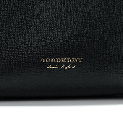 Burberry Grainy Calfskin House Check Small Banner Tote Black 9 of 11