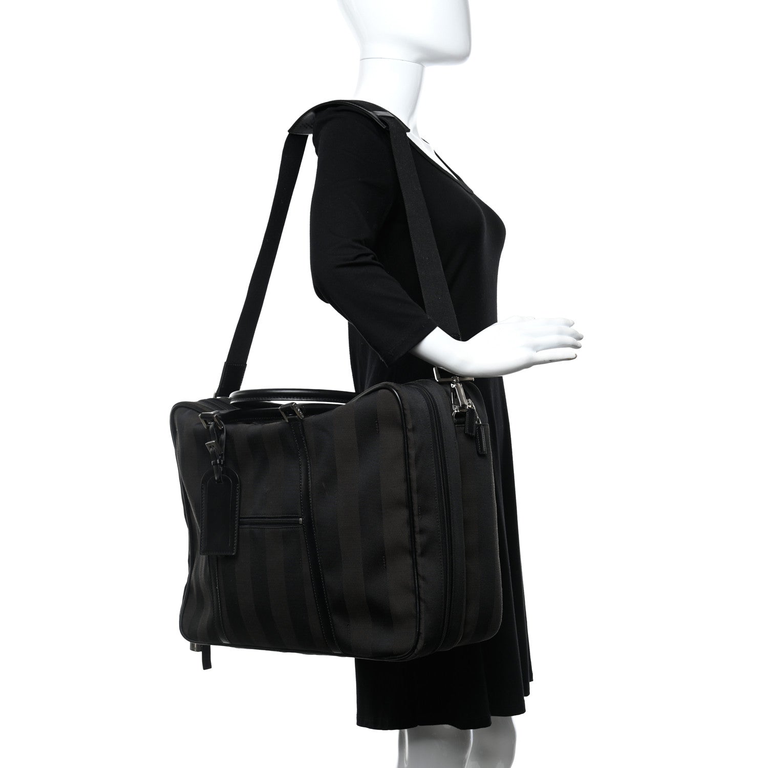 Fendi Pequin Briefcase Tobacco 3 of 11