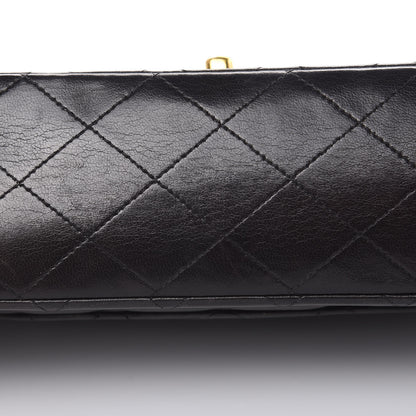 Chanel Lambskin Quilted Medium Double Flap Bag Black 9 of 20