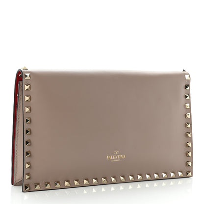 Valentino Garavani Nappa Rockstud Wristlet Clutch Poudre 2 of 12