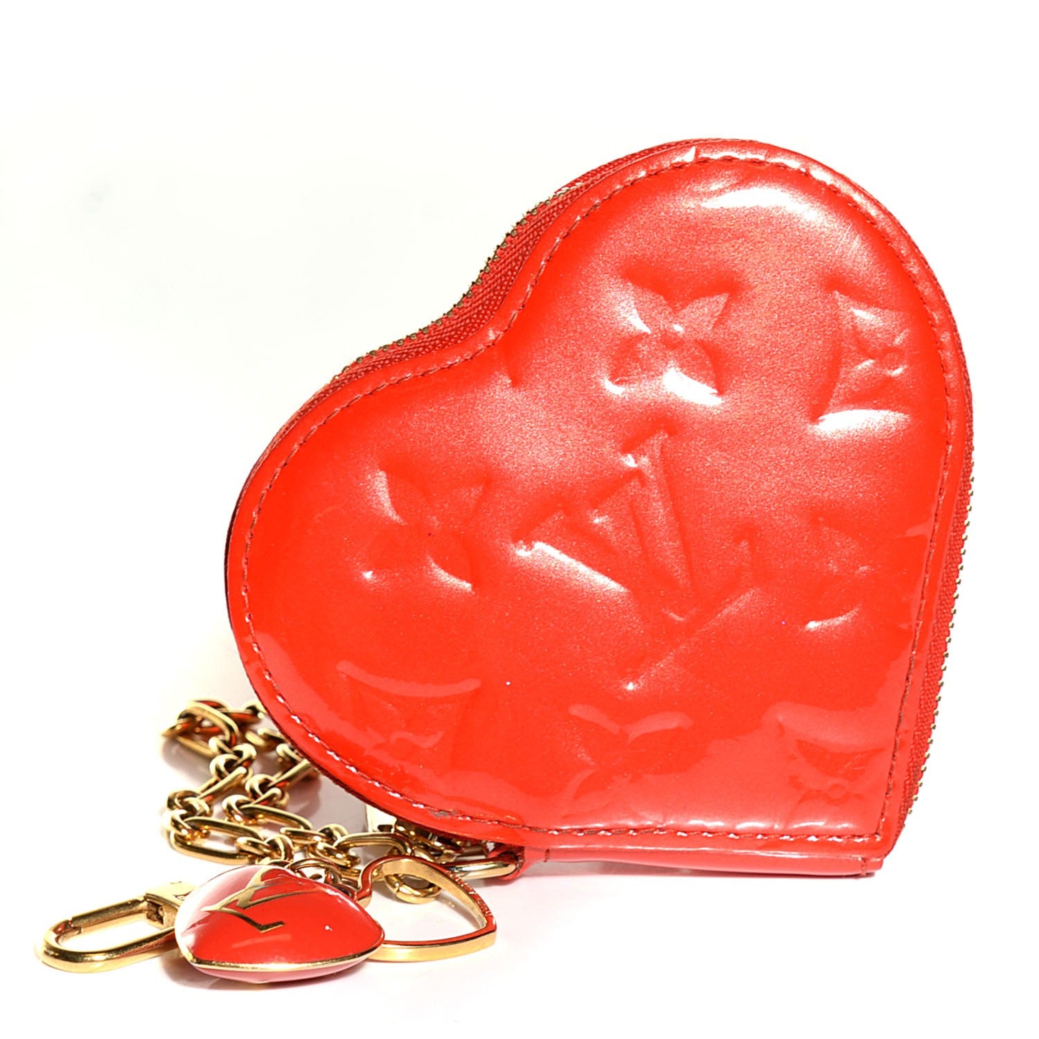 Louis Vuitton Vernis Heart Coin Purse Pomme D'Amour 1 of 7