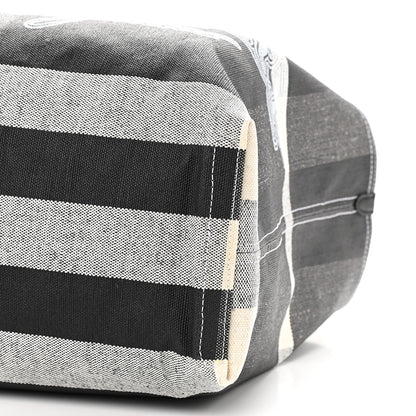 Burberry Coated Canvas Mega Check Medium Doodle Tote Black 9 of 9
