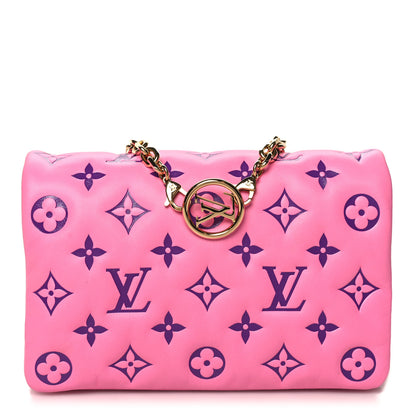 Louis Vuitton Lambskin Embossed Monogram Vuittamins Pochette Coussin Rose Violet 1 of 11
