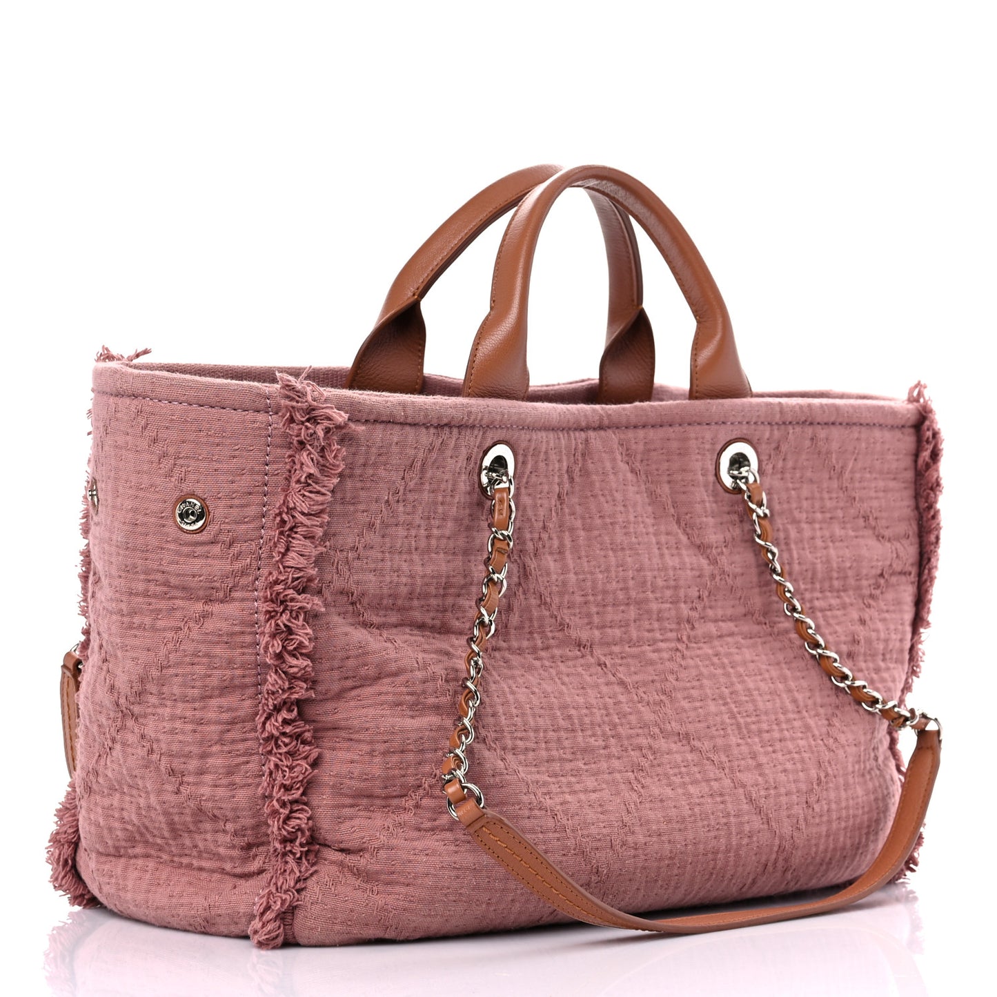 Canvas Extra Large Double Face Shopping Tote Dark Pink