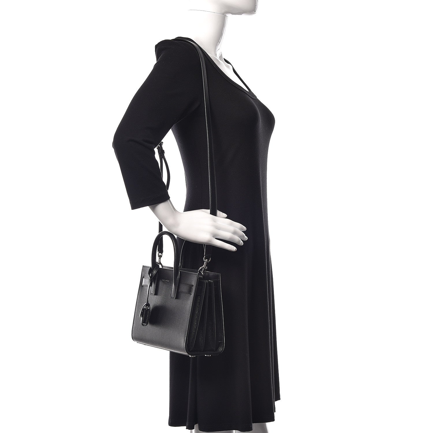 Saint Laurent Grained Calfskin Nano Sac De Jour Black 2 of 10