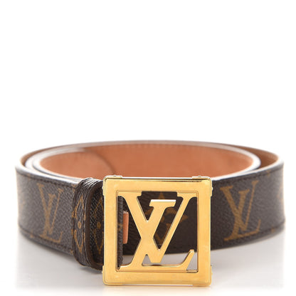 Louis Vuitton Monogram LV Frame Belt 80 32 1 of 7