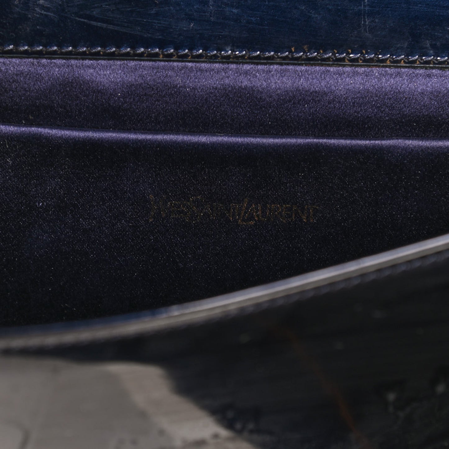 Patent Monogram Large Belle De Jour Clutch Navy Blue