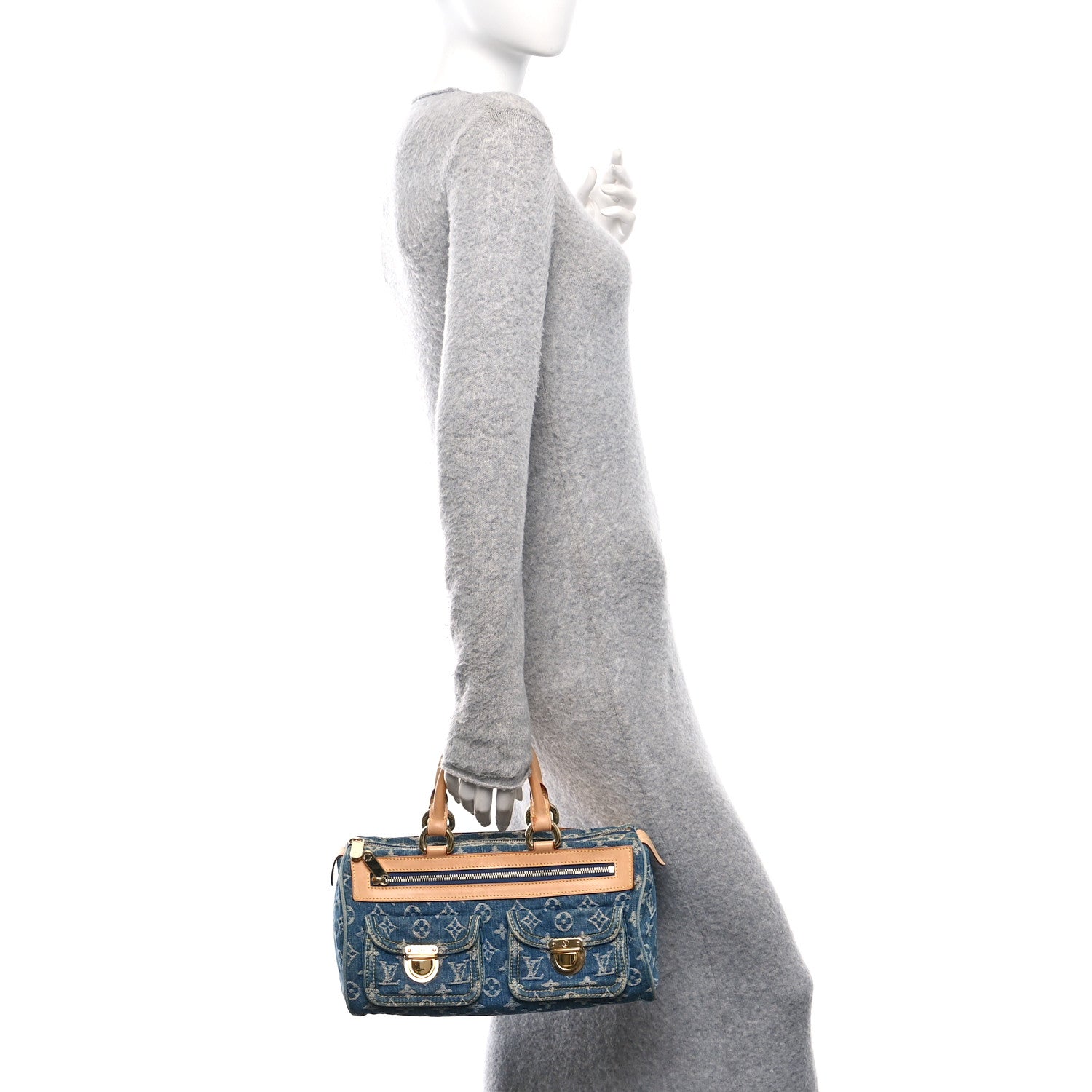 Louis Vuitton Monogram Denim Neo Speedy Blue 2 of 10
