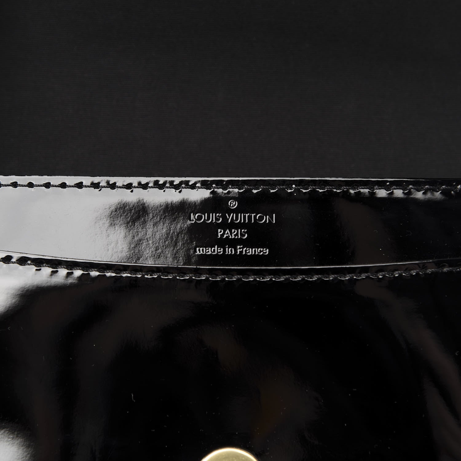 Louis Vuitton Patent Louise PM Chain Clutch Black 6 of 12