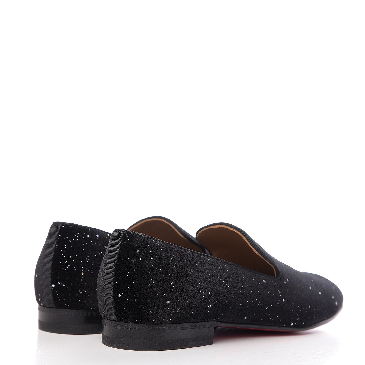 Christian Louboutin Velvet Galactica Mens Rollerboy Flat Loafers 43 Black 4 of 8