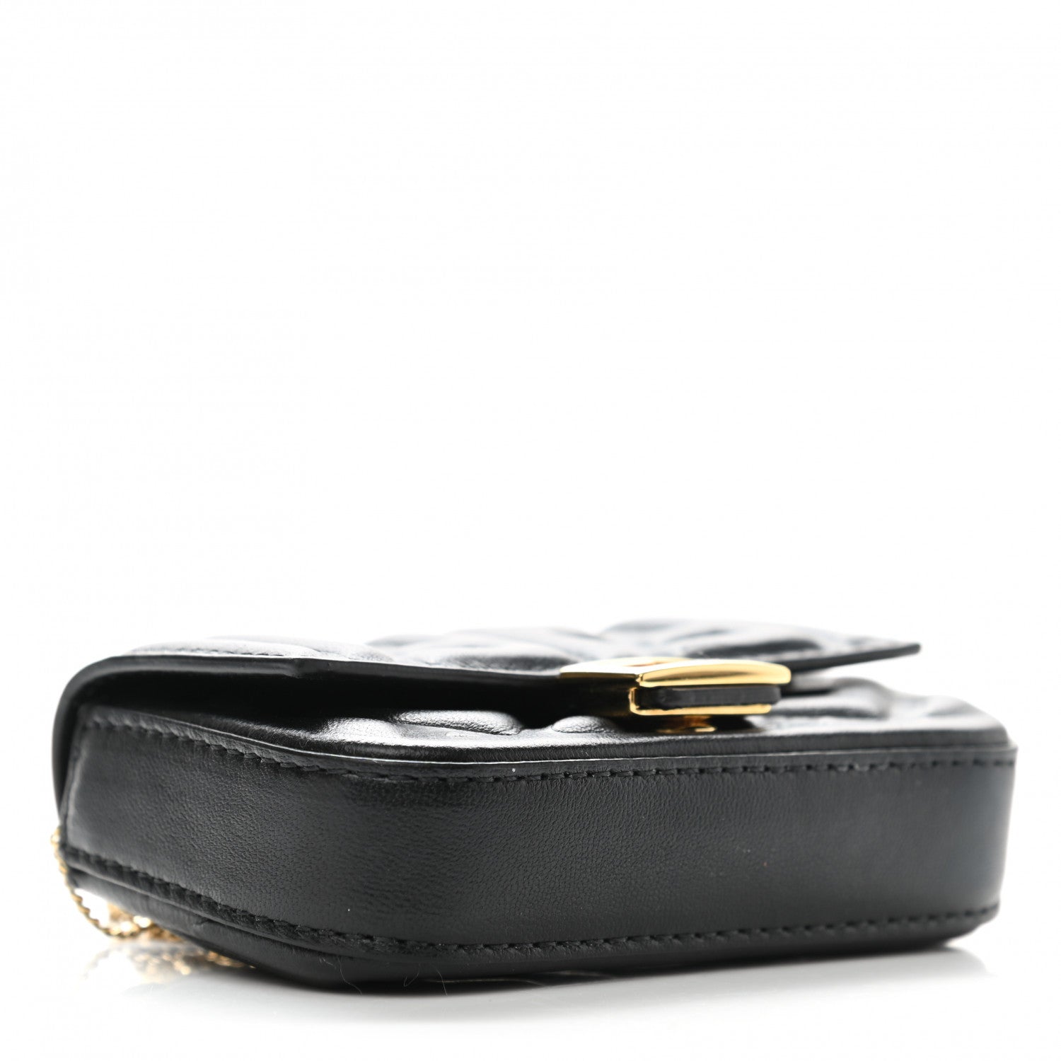 Fendi Nappa Matisse FF Embossed Nano Baguette Charm Black 4 of 6