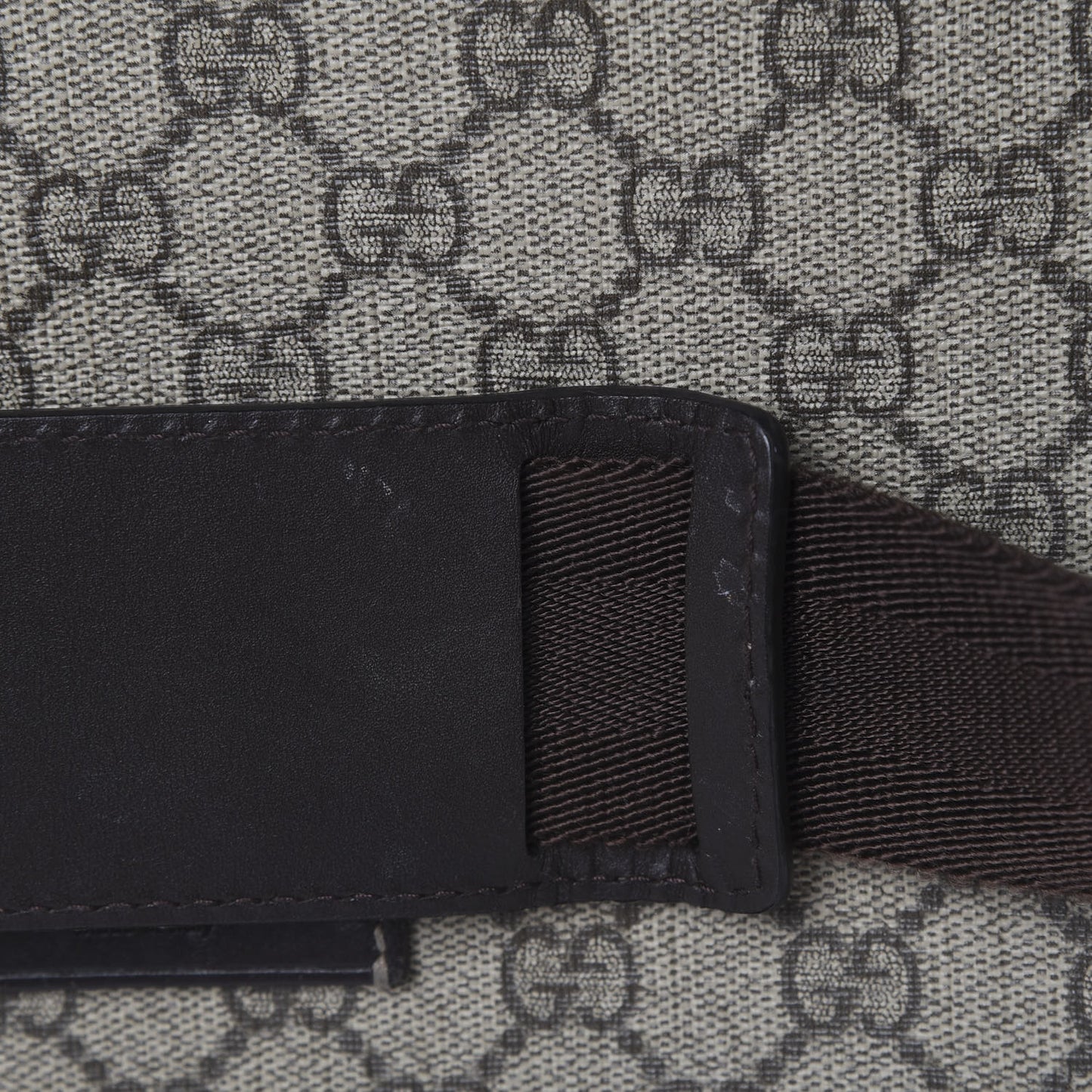 GG Plus Monogram Messenger Diaper Bag Dark Brown