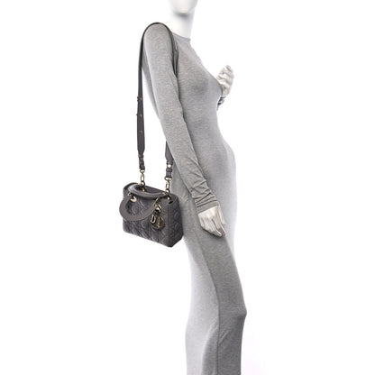 Christian Dior Lambskin Cannage Small Lucky Badges My Lady Dior Grey 2 of 11