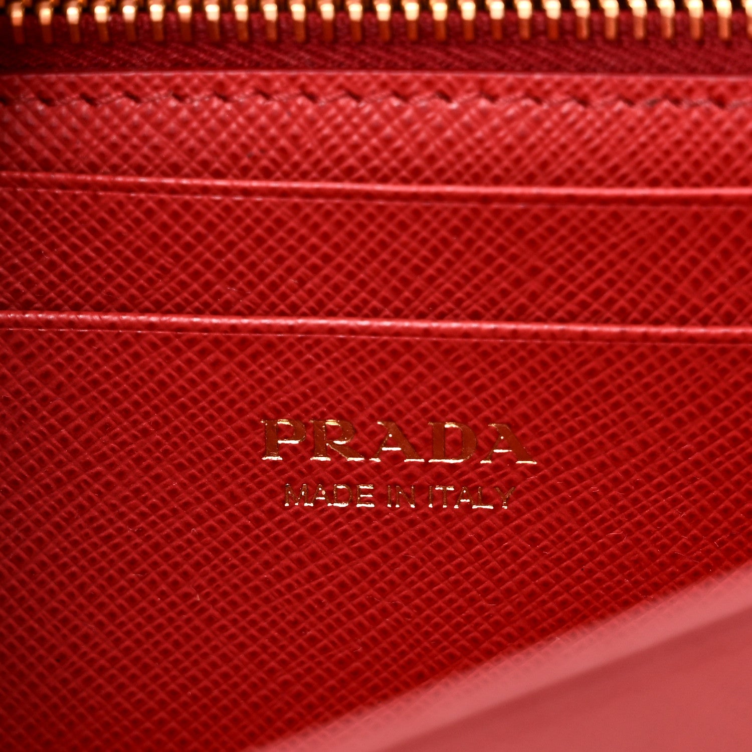 Prada Saffiano Metal Oro Mini Bag Fuoco 6 of 10
