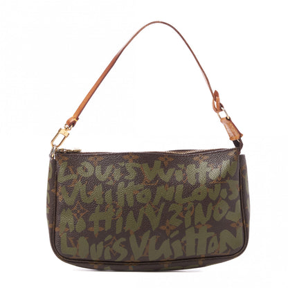 Louis Vuitton Monogram Graffiti Pochette Accessories Kaki 1 of 7