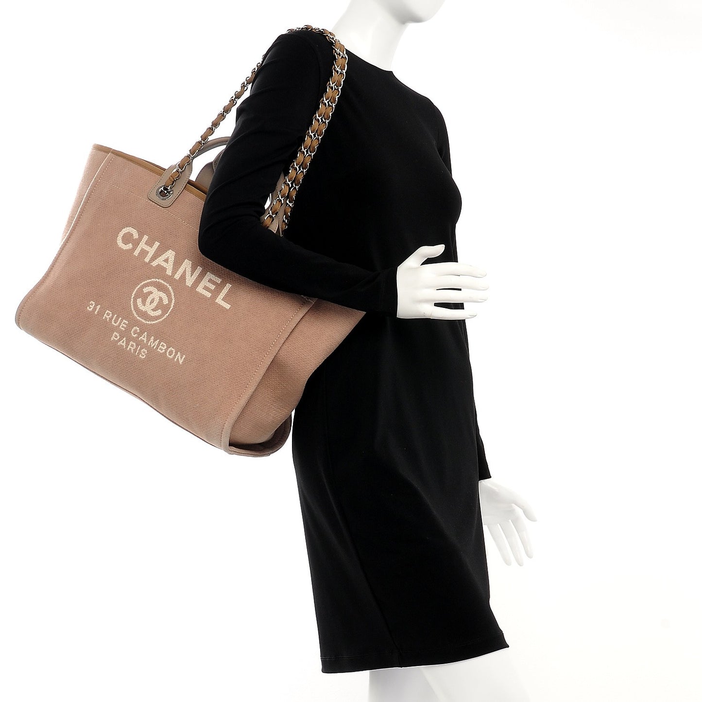 Canvas Large Deauville Tote Ecru