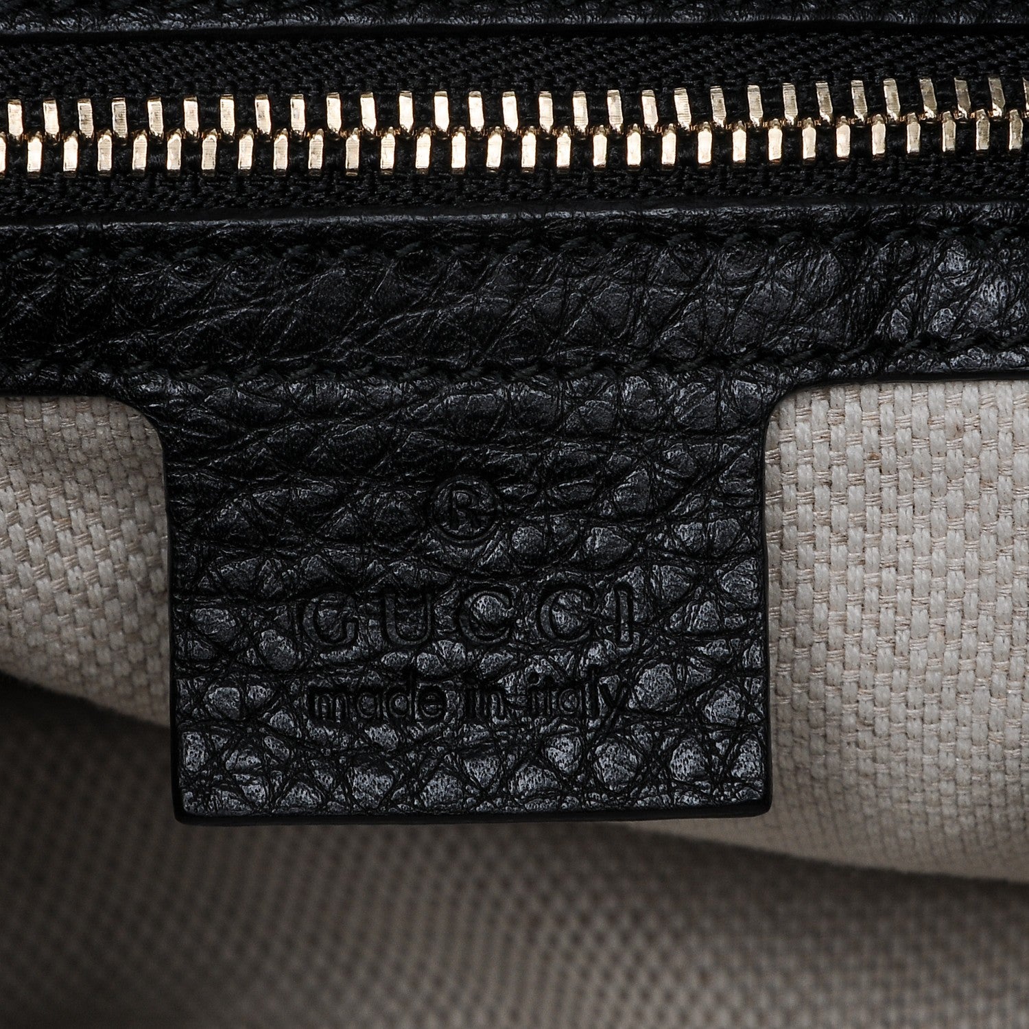 Gucci Pebbled Calfskin Medium Soho Chain Shoulder Bag Black 6 of 7