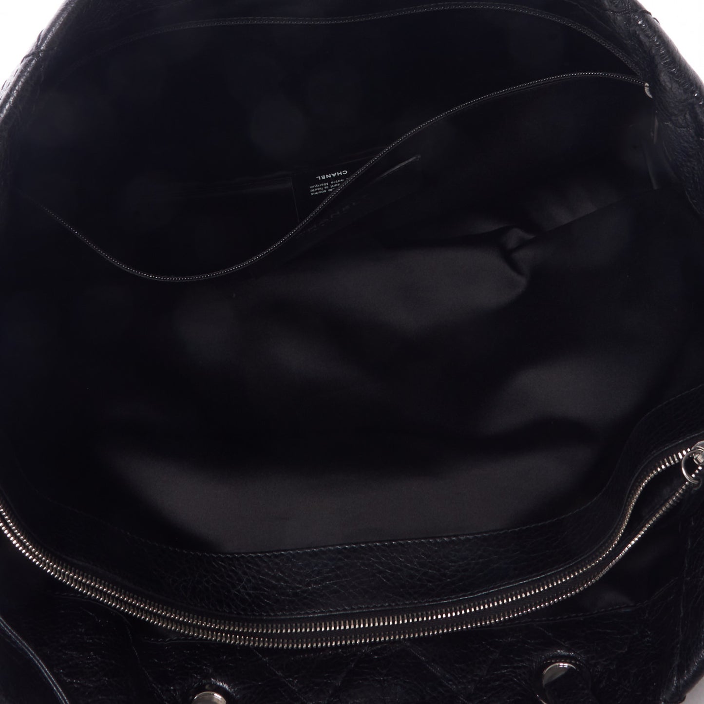 Glazed Calfskin Large On The Road Tote Black
