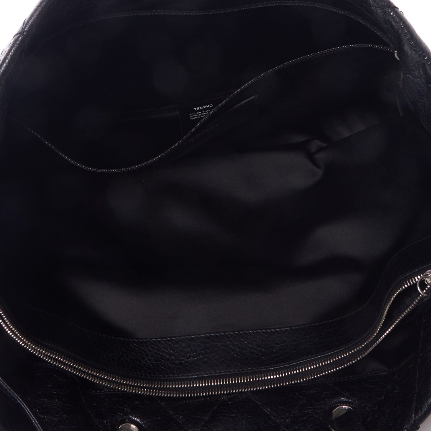 Chanel Glazed Calfskin Large On The Road Tote Black 7 of 10