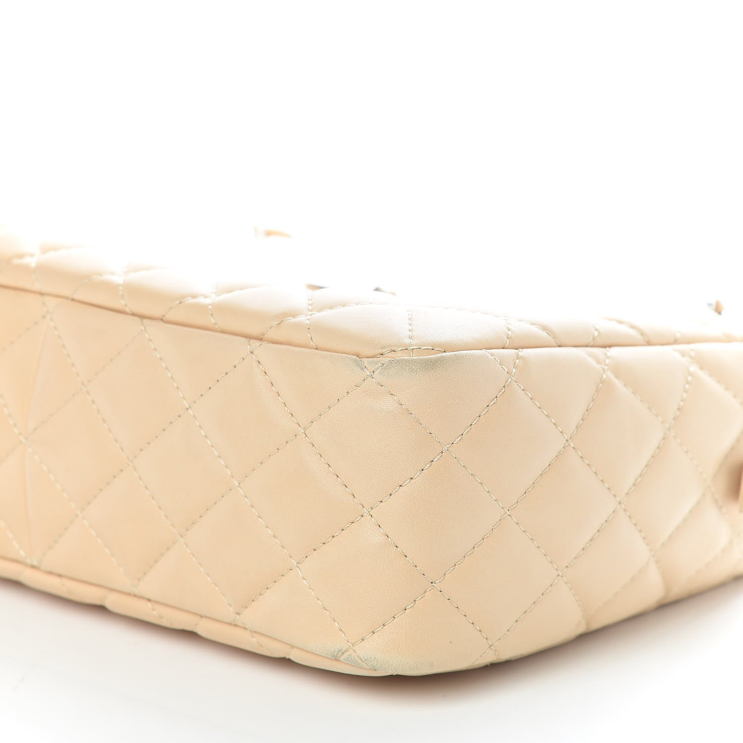 Chanel Lambskin Quilted Large Camera Case Beige Clair 6 of 17