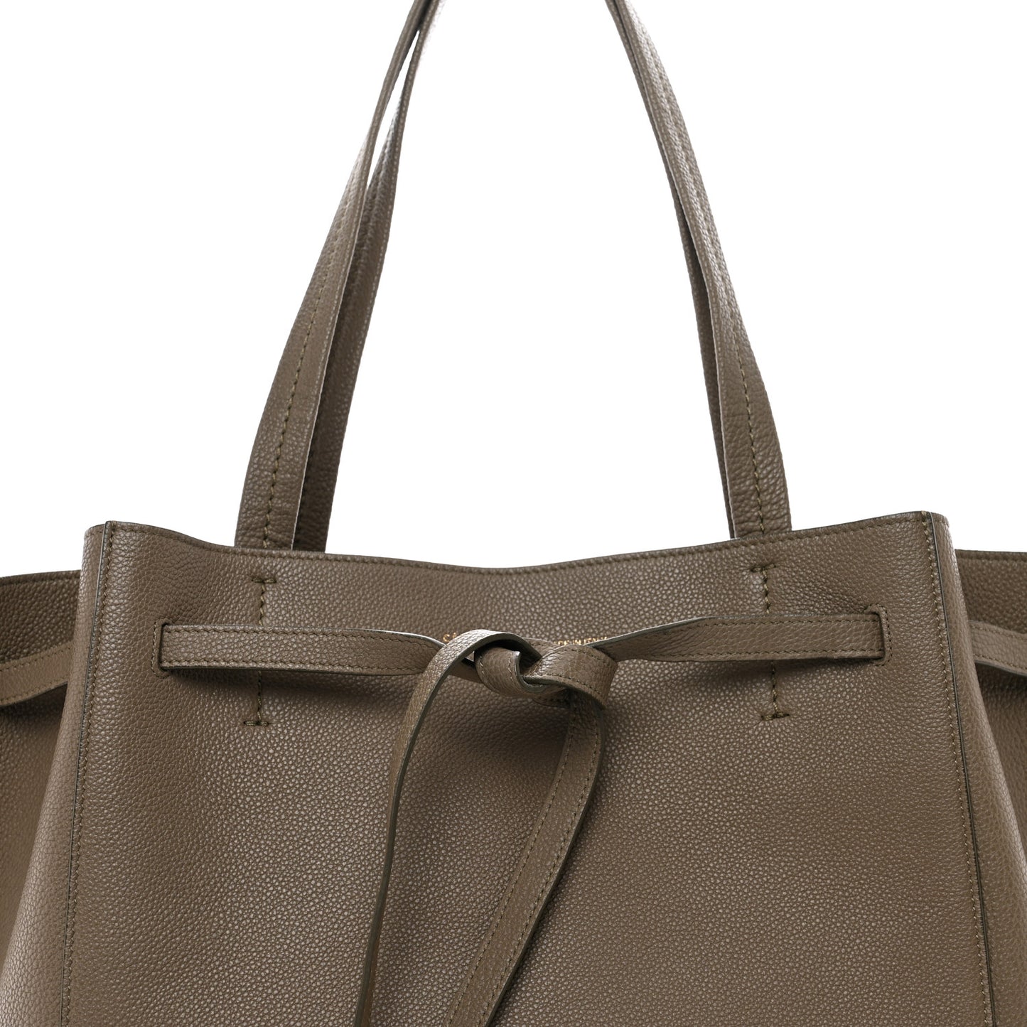 Soft Grained Calfskin Small Belt Cabas Phantom Taupe