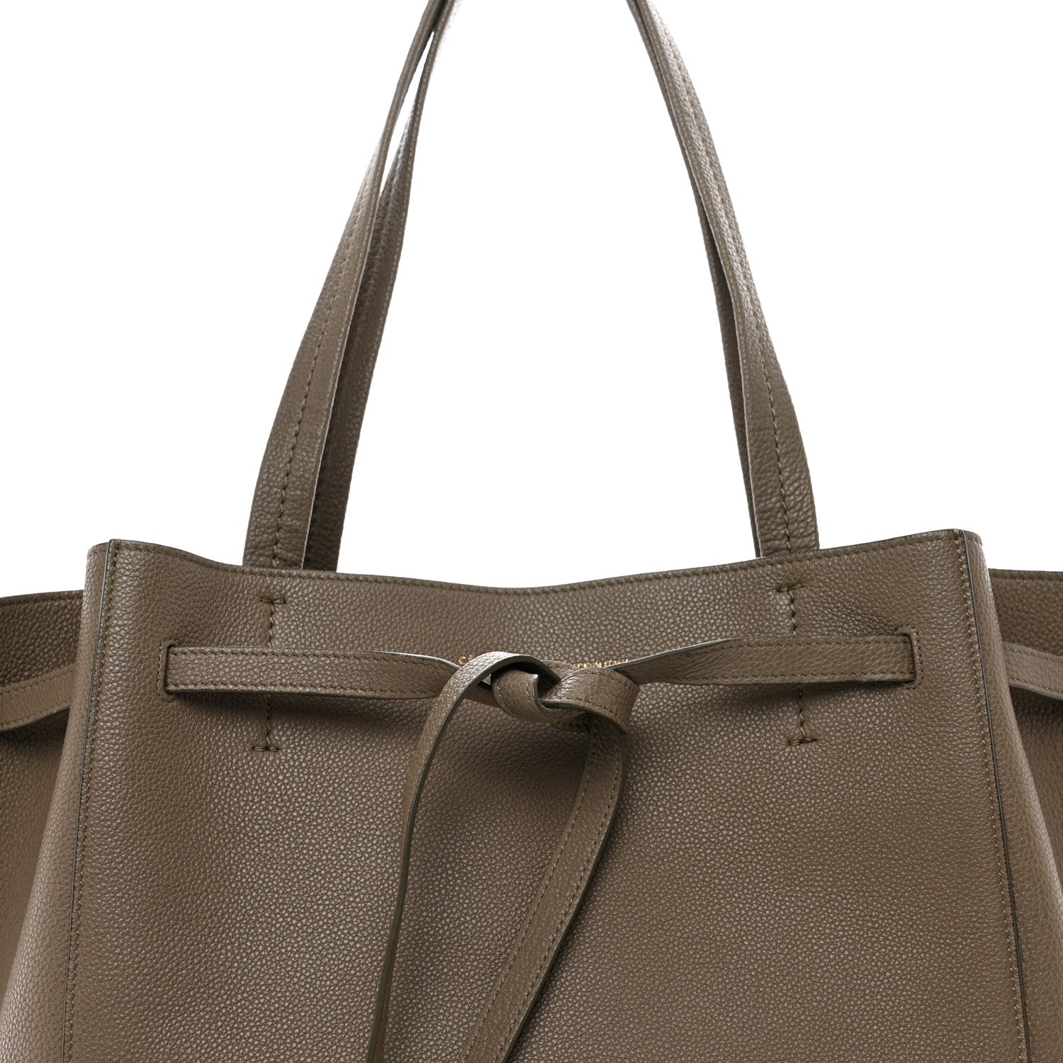 Celine Soft Grained Calfskin Small Belt Cabas Phantom Taupe 5 of 9