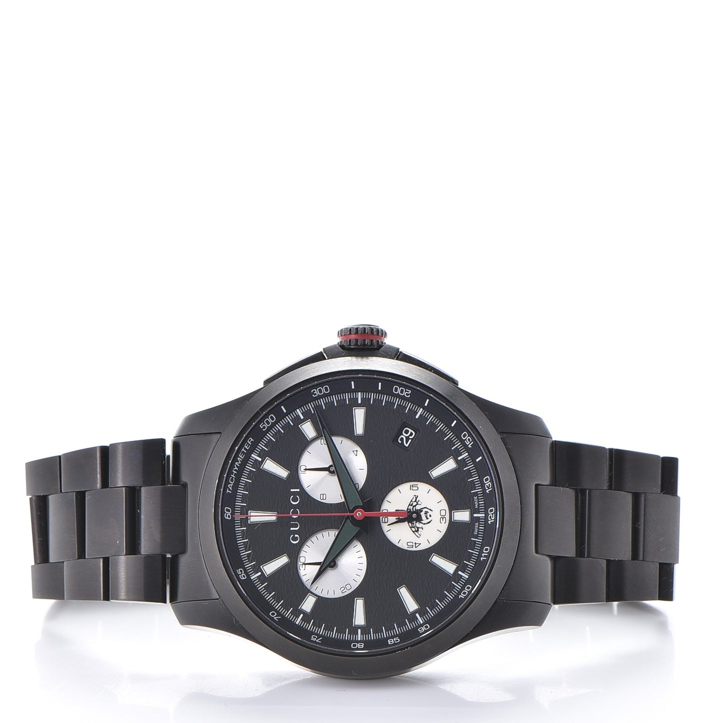 PVD Stainless Steel 44mm G-Timeless Chronograph Quartz Watch Black