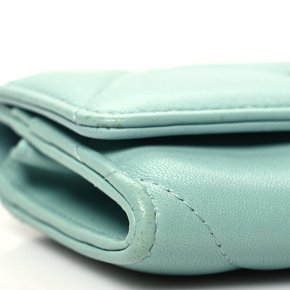 Chanel Lambskin Quilted Chanel 19 Flap Wallet Light Blue 10 of 14