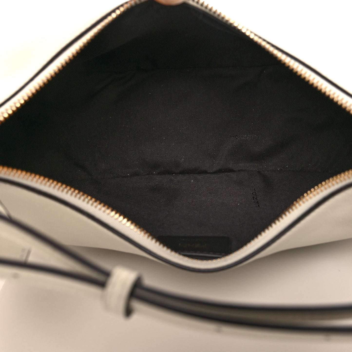 Vitello Grace Matte Small Fendigraphy Hobo Bag White Ice