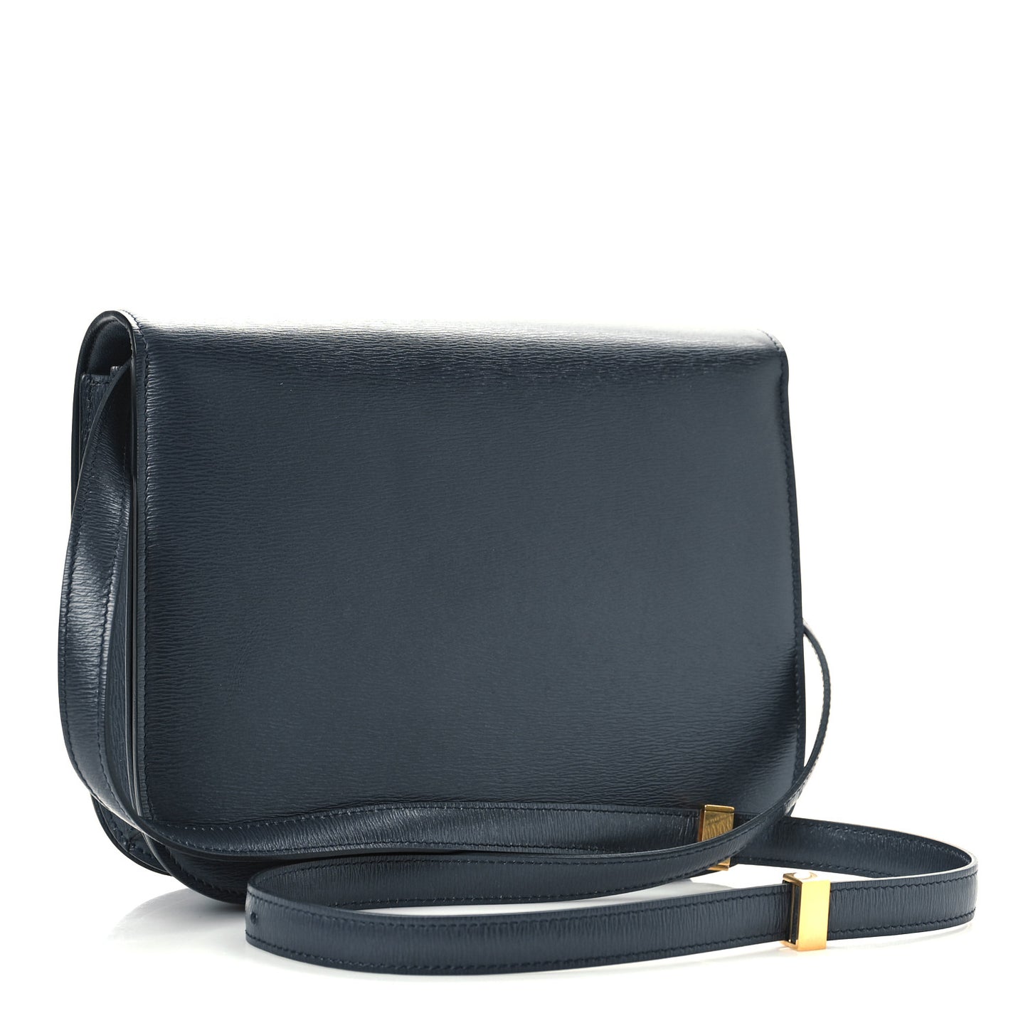 Liege Calfskin Medium Classic Box Flap Bag Dark Blue