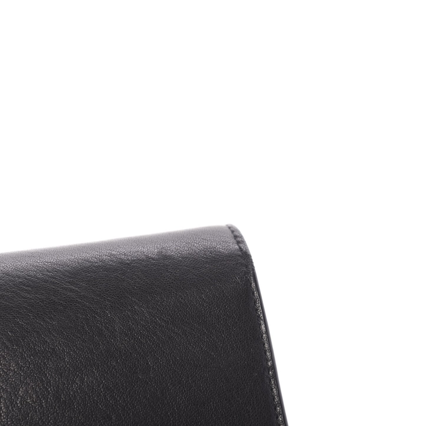 Smooth Calfskin Classic Monogram Kate Heart Tassel Heart Chain Wallet Black