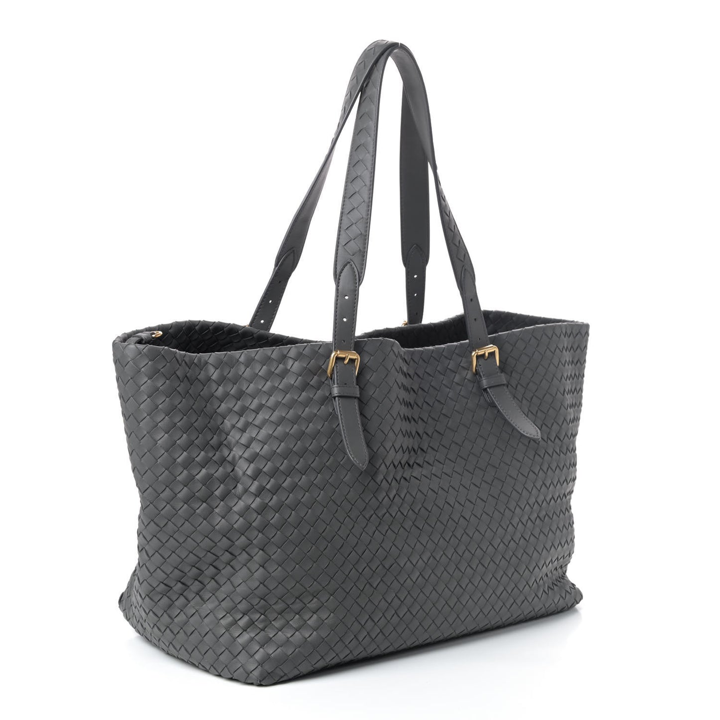 Nappa Intrecciato Large Cesta Tote Light Grey