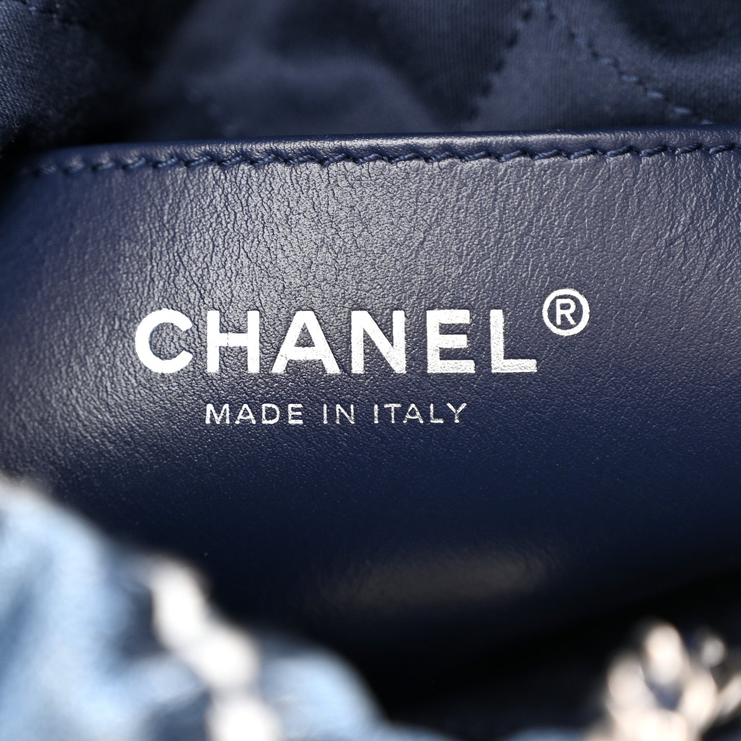 Chanel Denim Stitched Quilted Mini Chanel 22 Blue 6 of 10