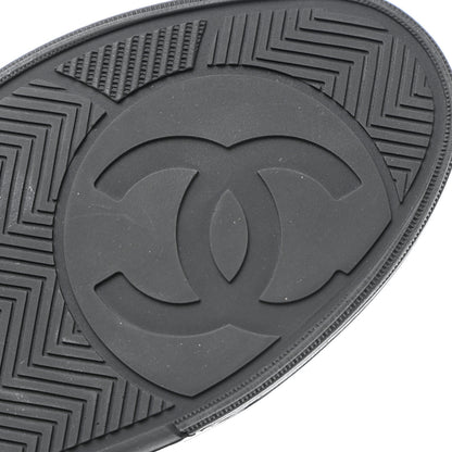 Chanel Calfskin CC Womens Sneakers 38.5 Black 10 of 10