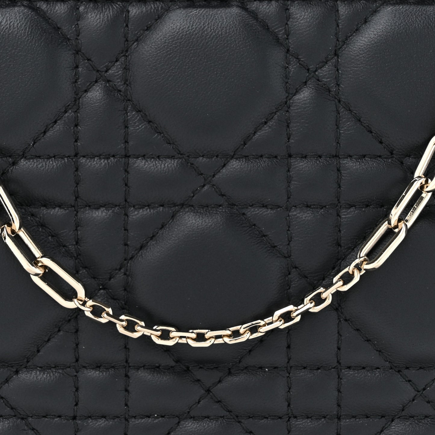 Lambskin Cannage Miss Dior Midi Mini Bag Black