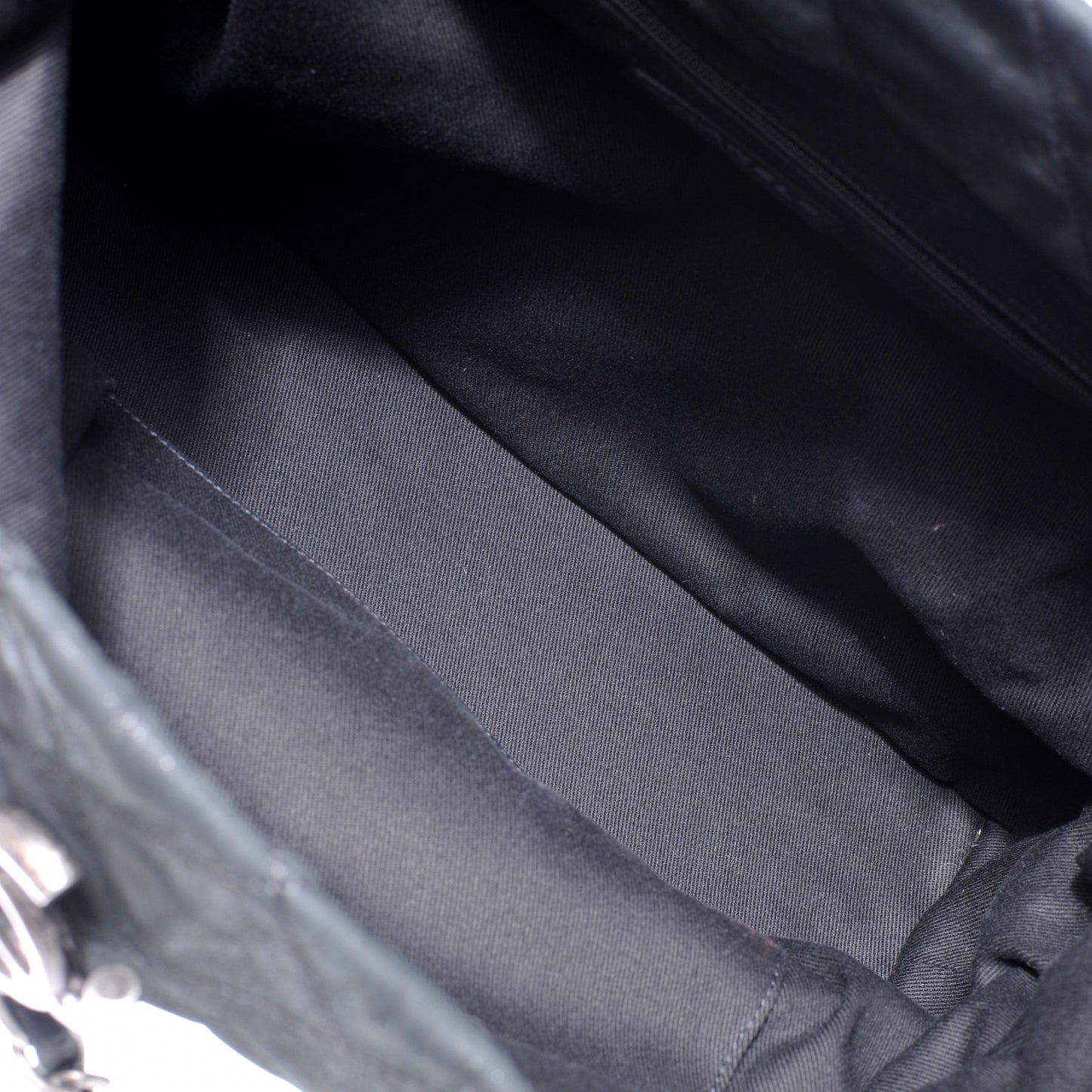Iridescent Calfskin VIP Shopping Tote Black