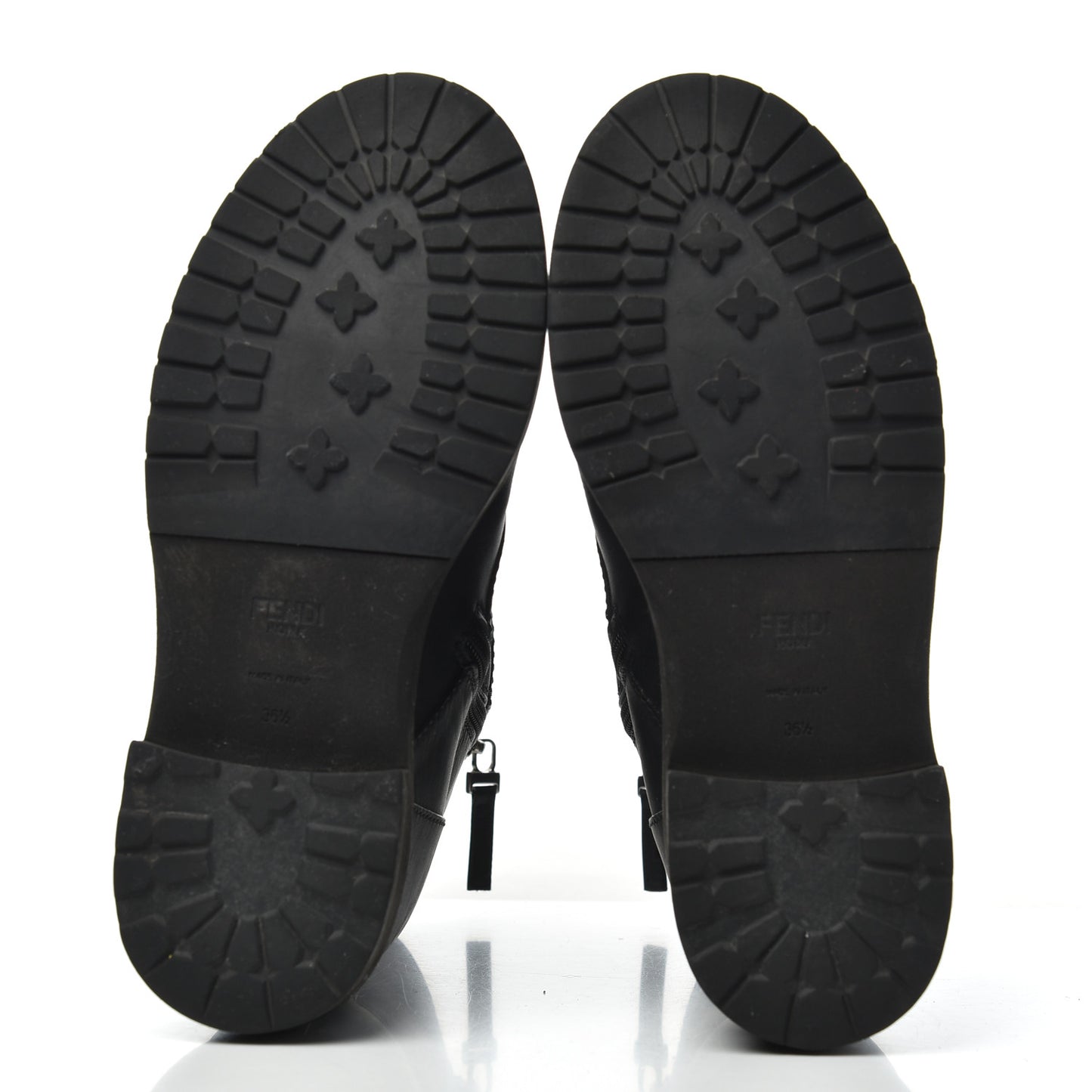 Calfskin Combat Boots 36.5 Black