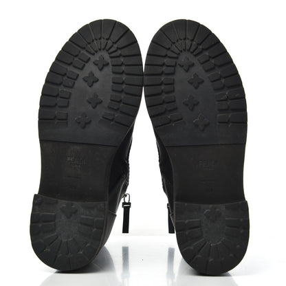 Fendi Calfskin Combat Boots 36.5 Black 5 of 17